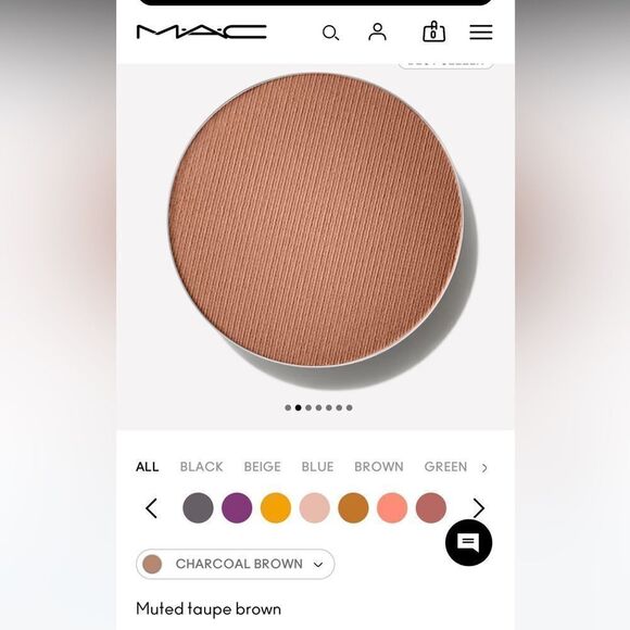 MAC Eye Shadow PAN Refill Humid color charcoal brown NEW Ipsy bag - Picture 3 of 11